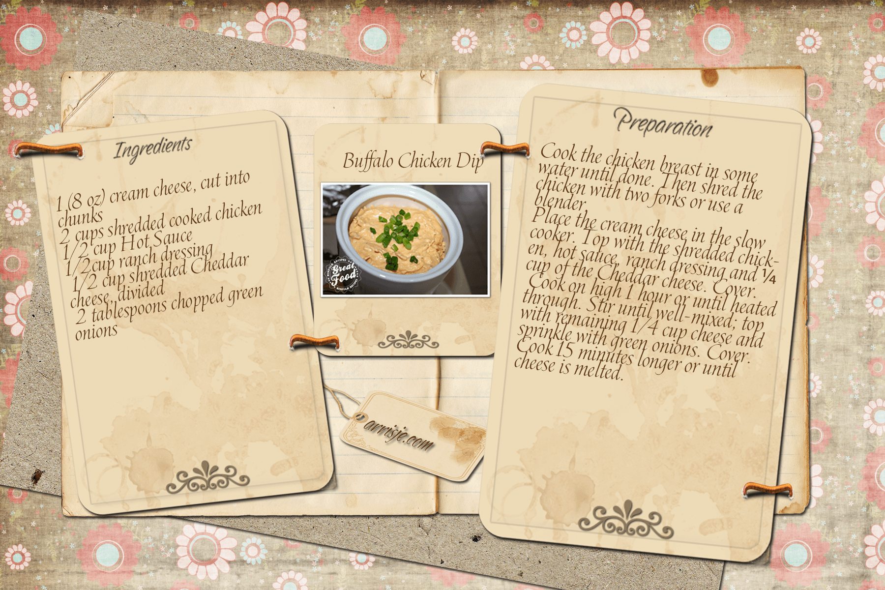 Buffalo Chicken Dip Recipe Card